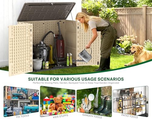 Outdoor Storage Cabinet Waterproof 31 Cu.Ft with Lockable Doors - Image 5