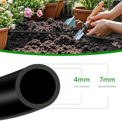 1/4 Inch Blank Drip Irrigation Tubing, 60FT Distribution Hose for Garden, Greenhouse & Raised Beds, Flexible UV-Resistant Watering Line for Drip Irrigation Systems - Image 2