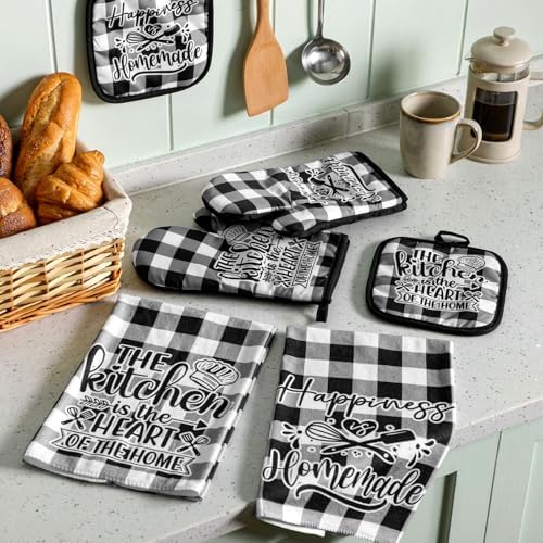 Sratte 6 Pcs Kitchen Decor Accessories Set, Kitchen, Black White - Image 3