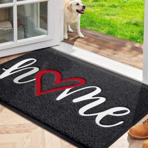 StepLively Door Mat Indoor Outdoor Welcome Mat for Entrance, 30x17.5 Black by StepLively