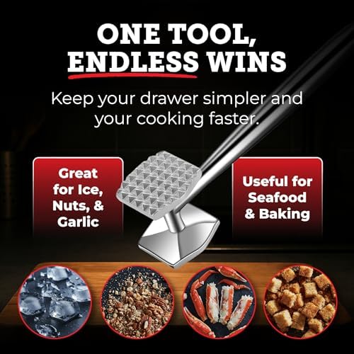 Lightyear Meat Tenderizer – Stainless Steel Meat Mallet - Image 7