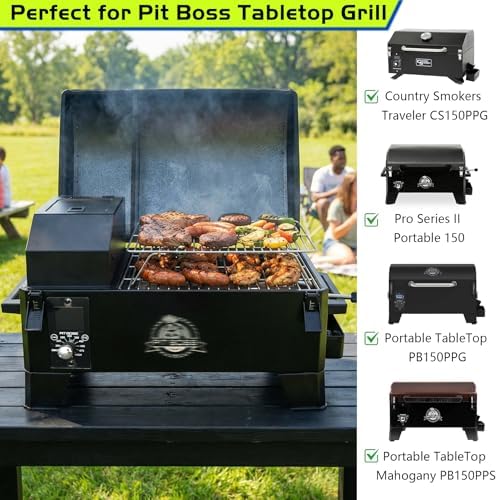 Jerky Racks for Traeger Ranger Smoker Scout Grill Grates Replacement Parts Cooking Grid for Pit Boss 150 Series PB150 150PPS Z Grills 220A Tabletop Stainless Steel Smoking Warming Rack Shelf Accessory - Image 6