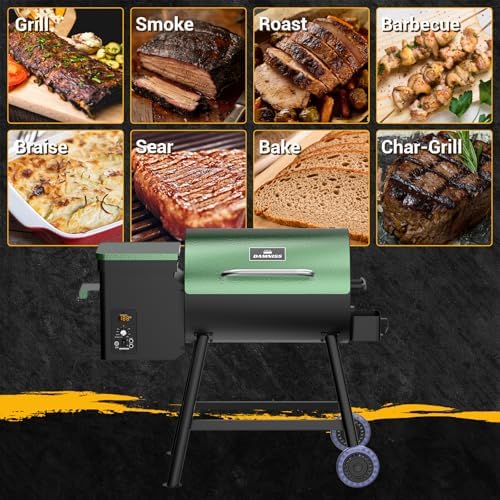 Electric Pellet Grill & Smoker, 450 Sq In, PID Control, 8-in-1, 450°F Max - Image 6