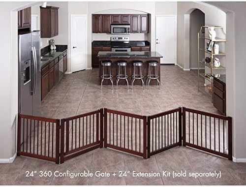Primetime Petz 33237-E6 Extension Kit for 360 Configurable Walk Through Folding Pet Gate ,Walnut,24" - Image 4