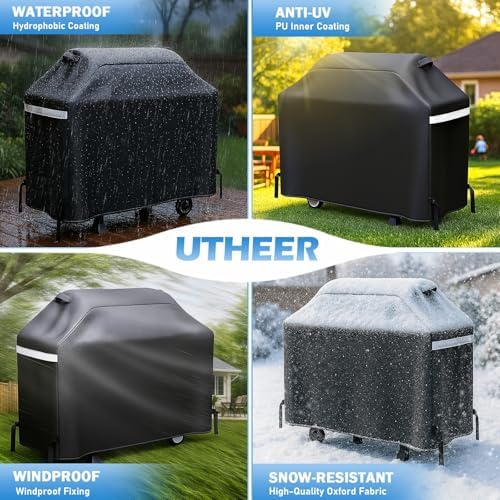 Utheer 65 in Grill Cover for Large 4-6 Burner Grills, 600D Waterproof - Image 3