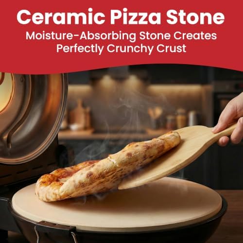 PIEZANO 12" Electric Pizza Oven Indoor Countertop Pizza Maker, Black - Image 3