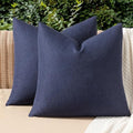 MIULEE Decorative Outdoor Pillow Covers Waterproof 16x16 Navy by MIULEE