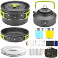 Fortitude21 Camping Cookware Set - 19-Piece Lightweight Backpacking Cookware with Pots, Pans, Utensils - Compact Outdoor Cooking Kit for Camping, Hiking, Backpacking & Survival by Fortitude21