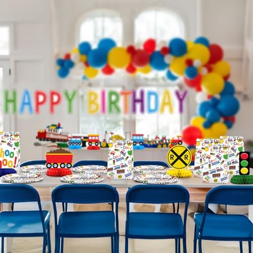 Train Party Decorations - Train Party Plates and Napkins for Kids, Serves 40 Guests - Image 4