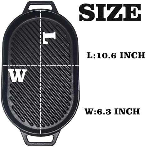 JIN BETTER GRILL PARTS New Skillet with Insulated Wooden Cushion and Removable Handle Compatible with Gas Cooktops and Grills - Image 3
