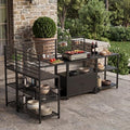 Modular Outdoor Kitchen Island with Sink, 5Pcs Prefab Outdoor Cabinets Kit by Rotihom
