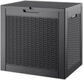 Outdoor Storage Waterproof Deck Box for Patio (32 Gallon, Black) by Unknown