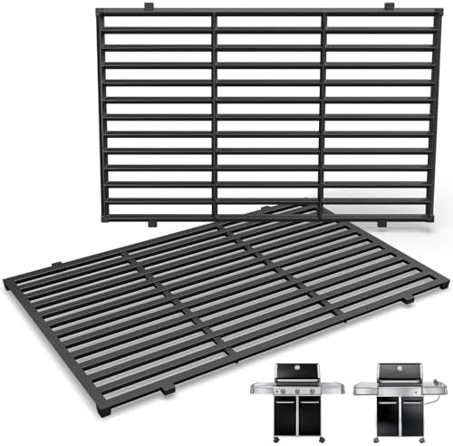 QuliMetal 19.5" Grill Grates for Weber Genesis 300 Series, Genesis E310 E320 E330 S310 S320 S330, Replacement Parts for Weber 7524,7528, Cast Iron Grill Grates by QuliMetal