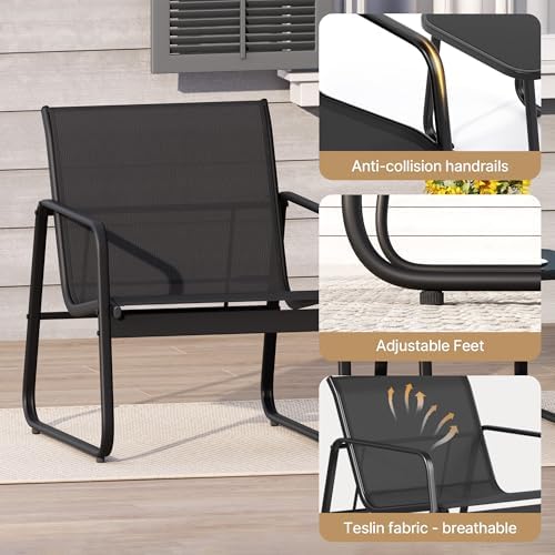 Gizoon Patio Chair Set of 2, Patio Bistro Set, Outdoor Patio Furniture Set - Image 3