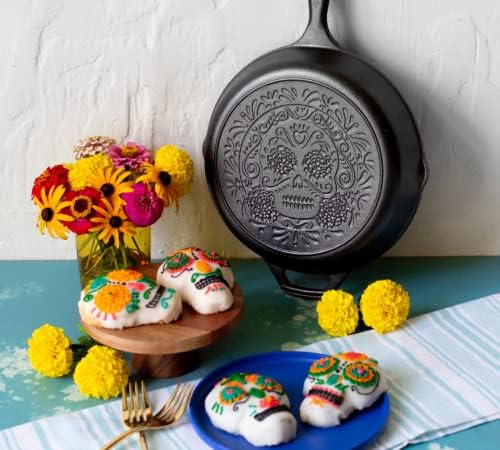 Lodge Pre-Seasoned Cast Iron Skillet, Sugar Skull, 10.25 Inches - Image 5