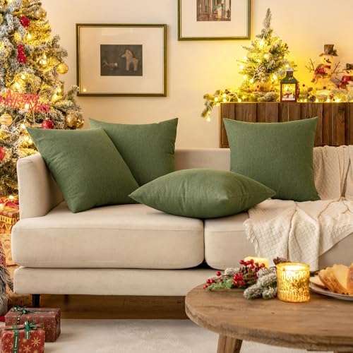 MIULEE Decorative Outdoor Pillow Covers Christmas Lumbar 12x20 Dark Green - Image 7