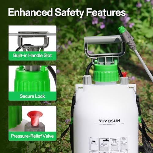 VIVOSUN 1.35 Gal/5L Pump Sprayer, Garden Water Sprayer - Image 4