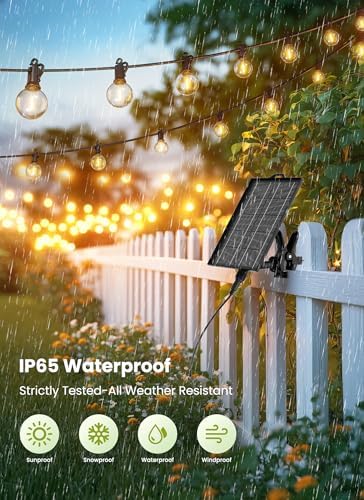 Brightown 157FT Solar String Lights Outdoor, IP65 Waterproof, Remote, Timer - Image 2