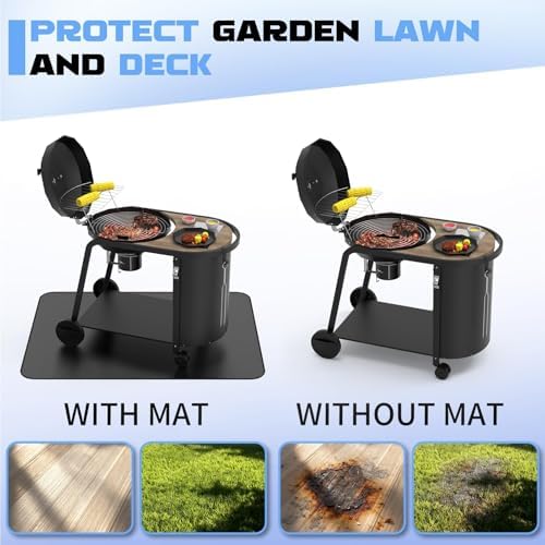 76 x 48 Grill Mat for Outdoor Grill, 20 mil Fire Resistant BBQ Pad - Image 3