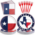 Grencian 96Pcs Texas State Flag Theme Party Decorations, Serves 24 by Grencian