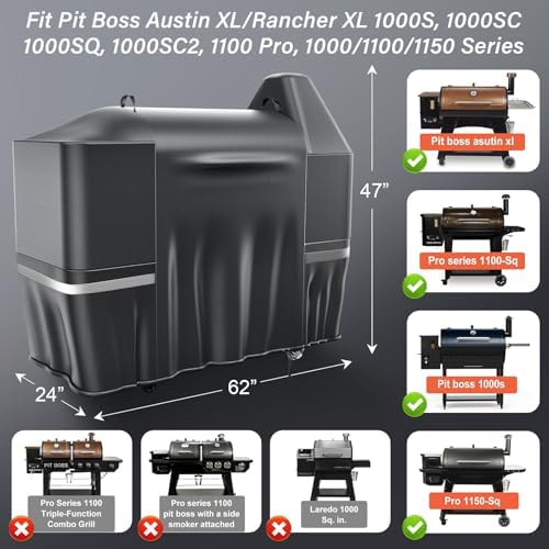Utheer Grill Cover for Pit Boss Austin XL, 1000D3, 1150, 1100 Series - Image 2