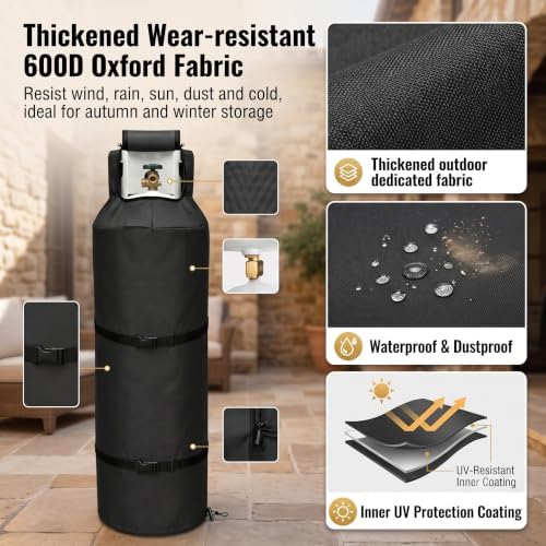 100 lb Propane Tank Cover Waterproof RV Outdoor Patio Heavy-Duty Tank Guard - Image 5