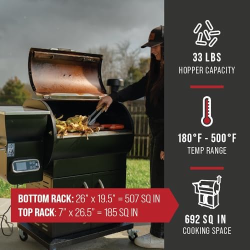 GRILLA Silverbac 2.0 Wood Pellet Grill with Wifi Controller, 692 sq in. Cooking Space, 33LB Hopper, Stainless Steel, For Grilling, Smoking, and Outdoor Cooking - Image 4