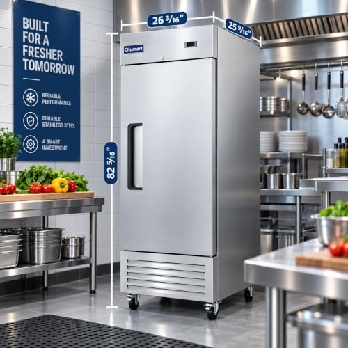 39.5" W Commercial Refrigerator with 2 door Stainless Steel 35 Cu. Ft Reach-in Refrigerator 6 Adjustable shelves Fan Cooling Fridge for Restaurant, Commercial Kitchen, Shop, ETL Certification - Image 2
