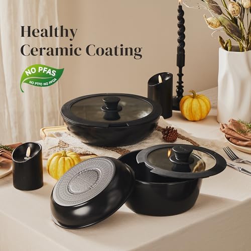 Redchef Non Stick Pots and Pans Set, 16Pcs Induction Kitchen Cookware Set - Image 2
