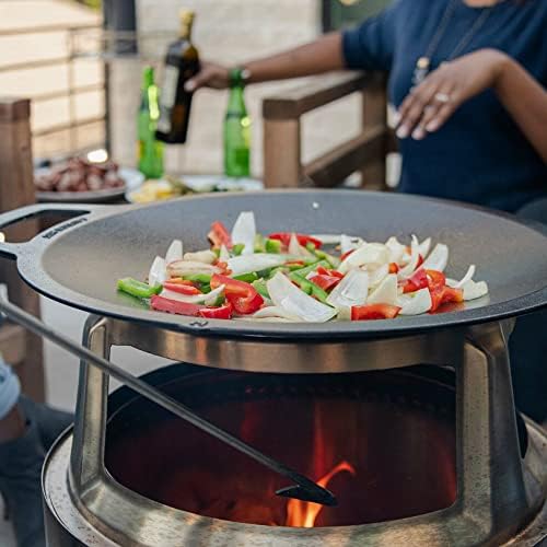 Solo Stove Large Cast Iron Wok Top, Stir Fry Pan, Cooktop for Bonfire and Yukon fire pit, Fireplace accessory, Cooking surface: 18", Depth: 2.5", Weight: 12.5 lbs - Image 3