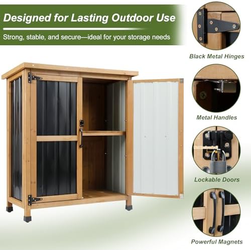 Ketive Small Garden Storage Cabinet - Image 6