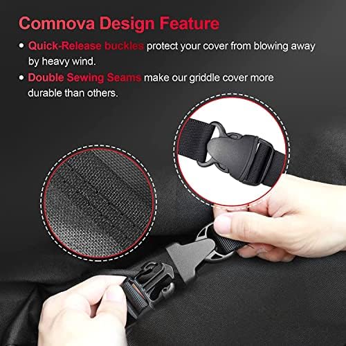 Comnova Griddle Cover for Blackstone Griddle 28 Inch - 600D Flat Top Griddle Cover for Blackstone 28" Single Shelf Griddle Heavy Duty Waterproof, Outdoor Cover for Black stone 1517, Tailgater and More - Image 7