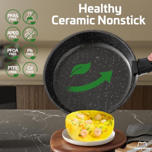 12 Pcs Pots and Pans Set Non Stick, Detachable Handle Cookware - Image 3