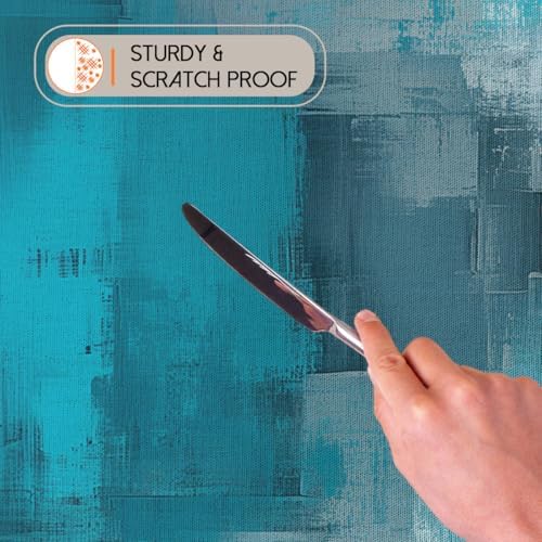 Teal Grey Tablecloth 54x54 Inch Square Abstract Art Painting Turquoise Table Cloth Decorations Table Cover for Party Picnic Kitchen Dinner Decor Outdoor - Image 5