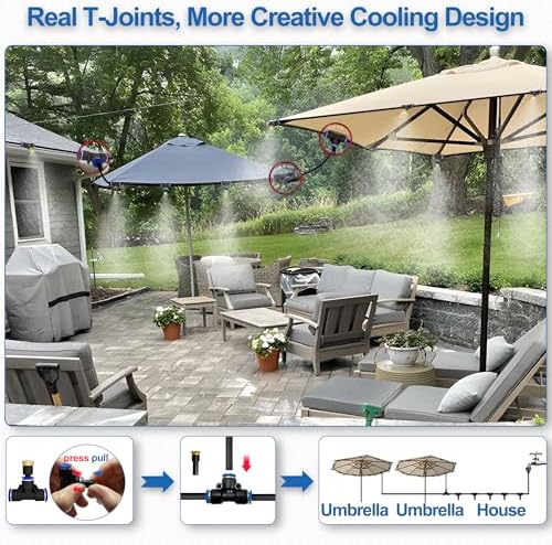 Misters for Outside Patio, 50FT|15M Outdoor Water Misting Cooling System. - Image 4