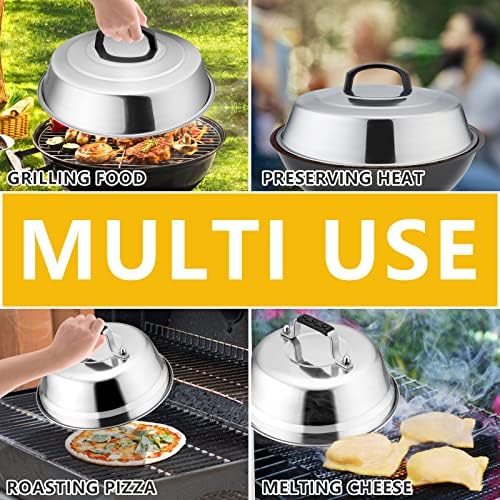 Leonyo 12IN&9IN Stainless Steel Griddle Basting Cover Dome, 4 Pack - Image 7