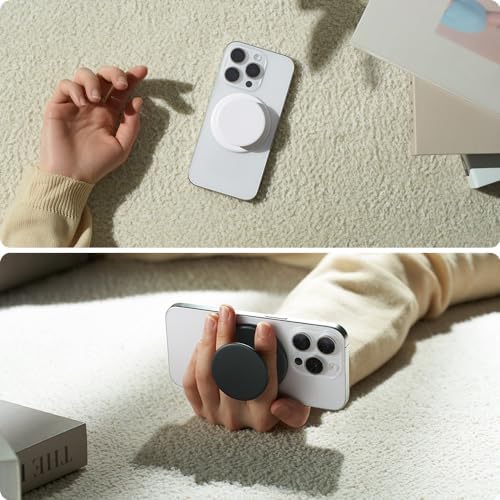 Sinjimoru Magnetic Phone Grip for MagSafe, Soft Silicone, Lavender - Image 4