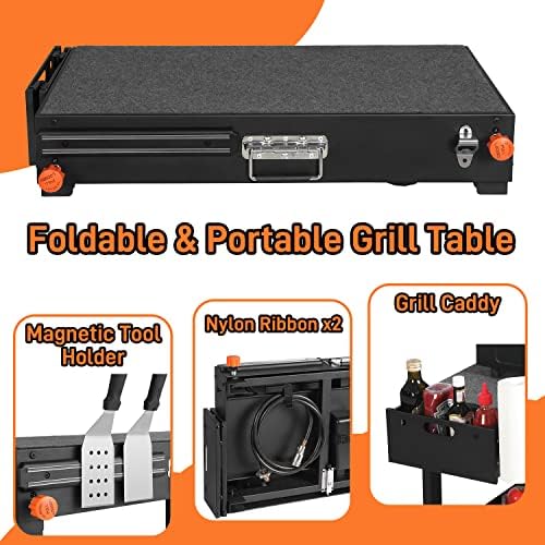EUTRKei Grill Table for Blackstone Griddle, Portable Grill Cart with Caddy - Image 3