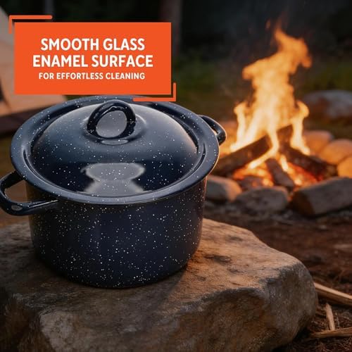 IMUSA 6 Qt Enamel Stock Pot for Canning, Blue - Image 4