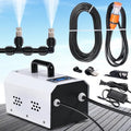 Outdoor Misting Cooling System High Pressure Misters for Outside Patio with Pump Kit, 65.6FT Misting Line with Brass Mist Nozzles Self Priming Sprayer Misters for Chicken Coop Garden Greenhouse by OUJIMAI