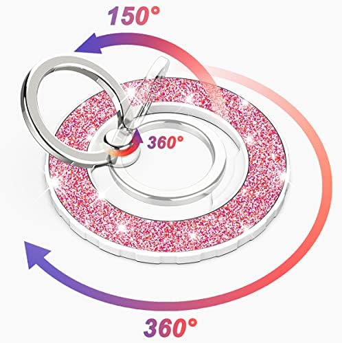 Magnetic Phone Ring Holder for MagSafe, Glitter, Pink - Image 3