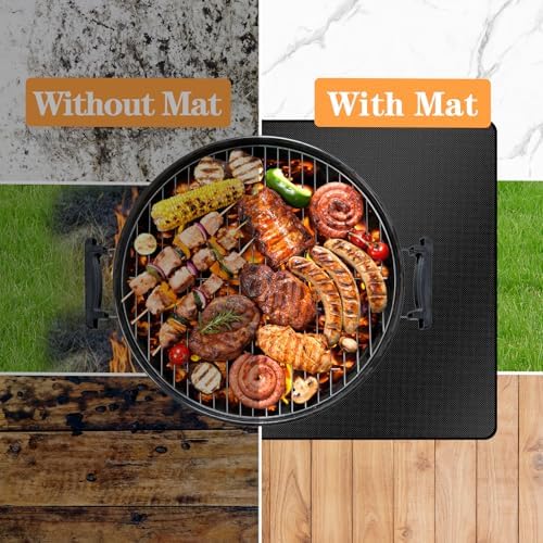 48X36in Grill Mats for Outdoor Grill,Waterproof,OilProof,Fireproof,Fits Most Grills, Smokers, Griddles and Outdoor Charcoal, Flat Top,Deck and Patio Protector - Image 5