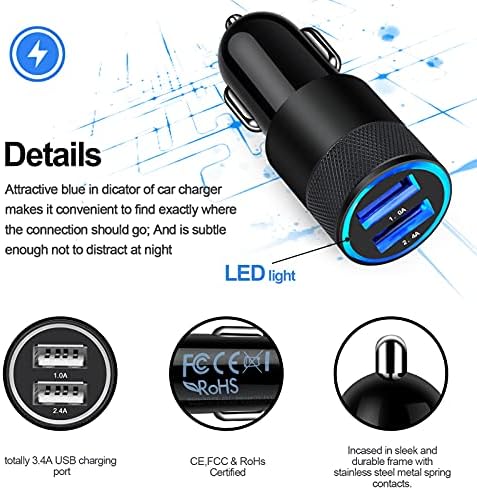 USB C Samsung Fast Car Charger for Galaxy S26 Ultra S26 S25 Ultra S25 FE A17 A16 A15 A36 A56 Z Flip7 Fold7 A55 iPhone 17e 17 16e 16 15 Pro Max,Rapid Wall Charger+Car Charger Adapter+2 Type C Cable 3ft - Image 6