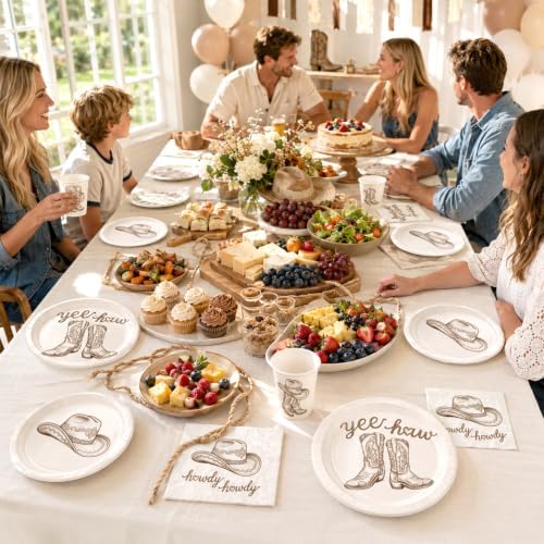 168Pcs Western Cowboy Party Decorations,Serves 24 - Image 6