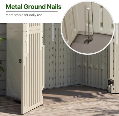 Macrout 25 Cu Ft Outdoor Storage Cabinet with Shelves, Waterproof ST5737 - Image 7