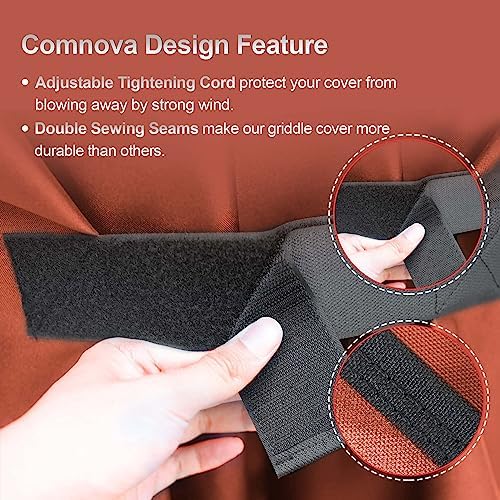 M COMNOVA OUTDOORS 28 Inch Griddle Cover - Blackstone Pro Series Compatible, Heavy Duty Waterproof, Orange - Image 6