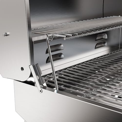Bunker Up Fishin Stainless Steel Boat Grill with Rod Holder Mount - Great for Boating and Camping - Portable Tabletop BBQ Grill, 12000 BTU Burner, 277 sq.in Grilling Space and 87 sq.in Warming Rack - Image 5