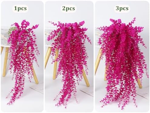 RECUTMS Artificial Plants Fake Hanging Vines Shrub Draping Eucalyptus Vines - Image 3