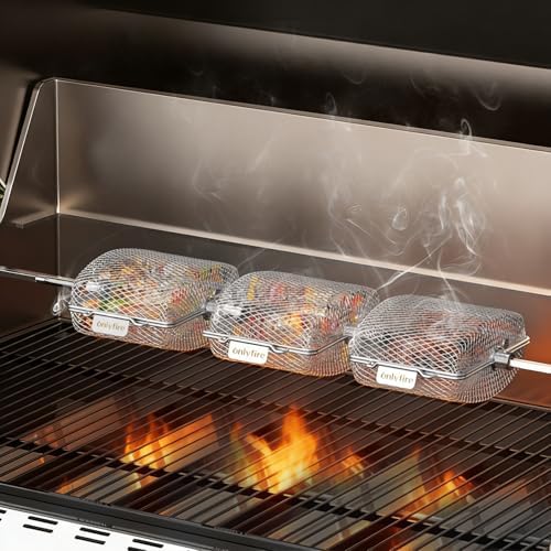 onlyfire Stainless Steel Rotisserie Basket Kit, Set of 3 - Image 7