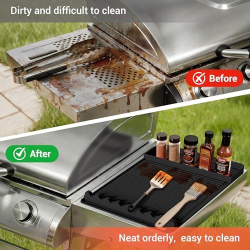 Silicone Grill Mat for Blackstone Griddles 2 Pack, Black - Image 3